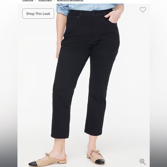 J.Crew Curvy essential straight black jean in all-day stretch - Picture 1 of 4
